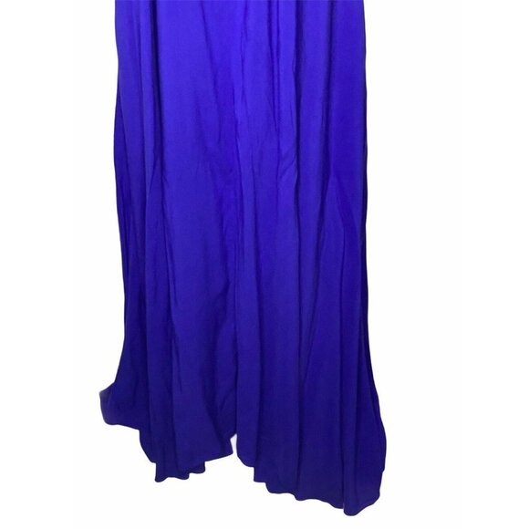 NWT Karen T Design Womens OS Sleeveless Halter Blue Full Length Casual Dress - Picture 3 of 8